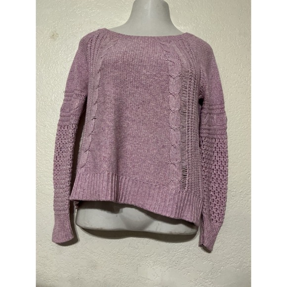 American Eagle Outfitters Sweaters - American Eagle Outfitters Pink Open Knit Scoop Neck Sweater Womens M 2013
